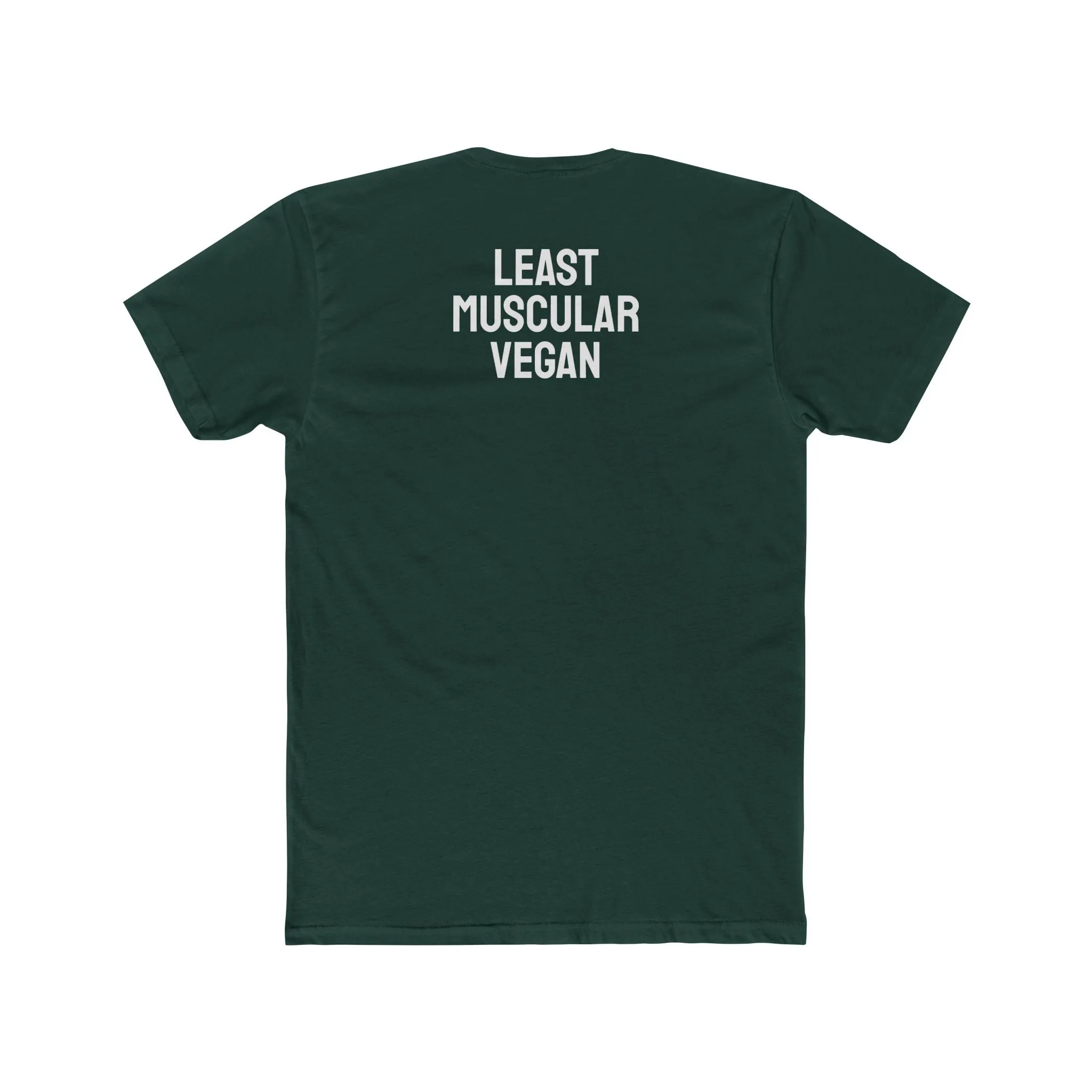 Least Muscular Vegan - Unisex Cotton Crew Tee