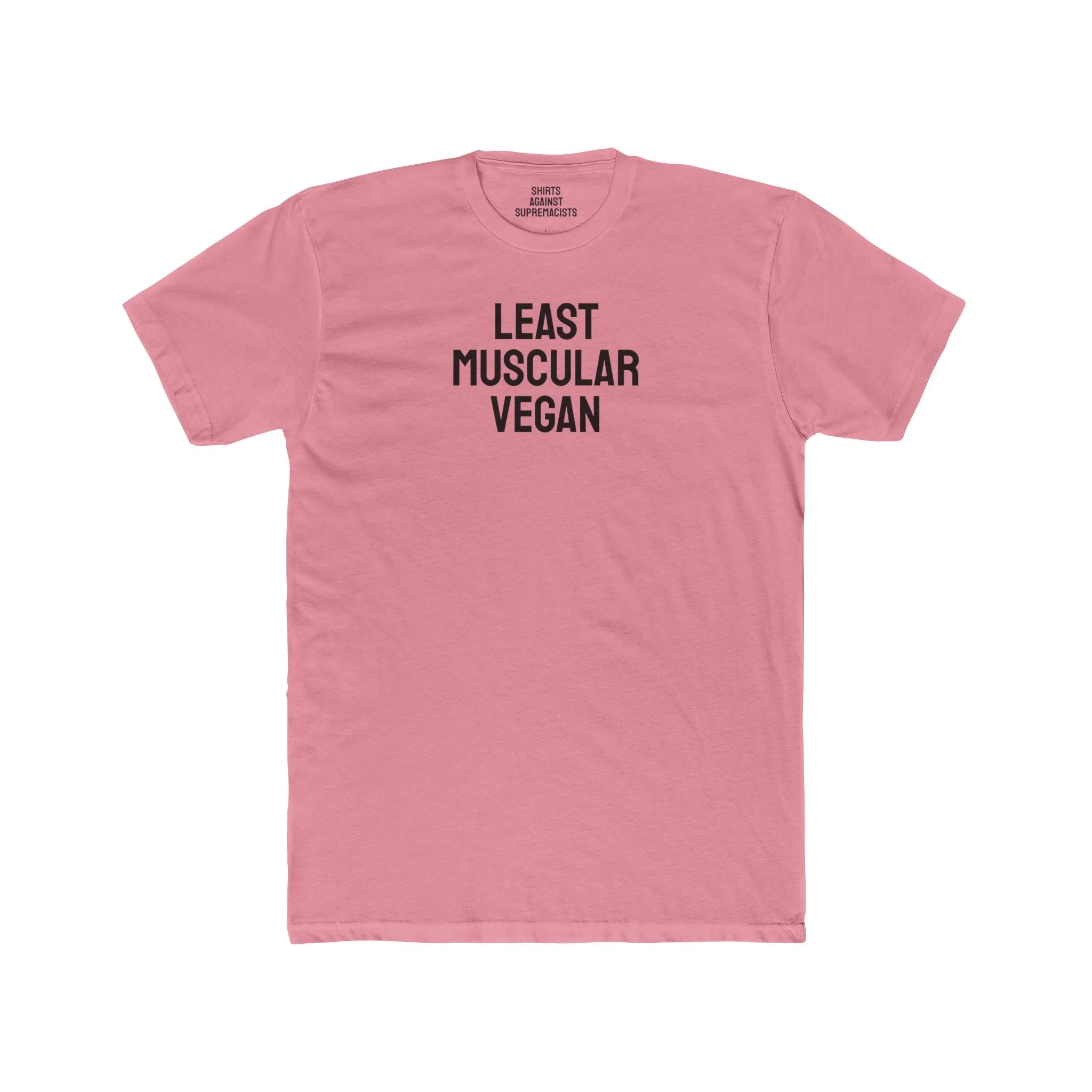 Least Muscular Vegan - Unisex Cotton Crew Tee