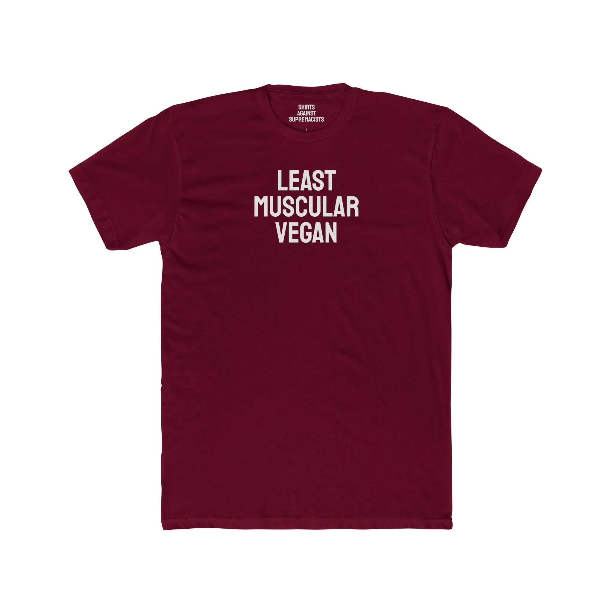 Least Muscular Vegan - Unisex Cotton Crew Tee