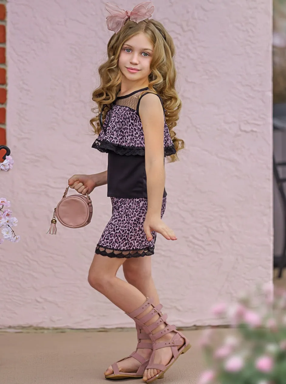 Leopard Therapy Shorts Set