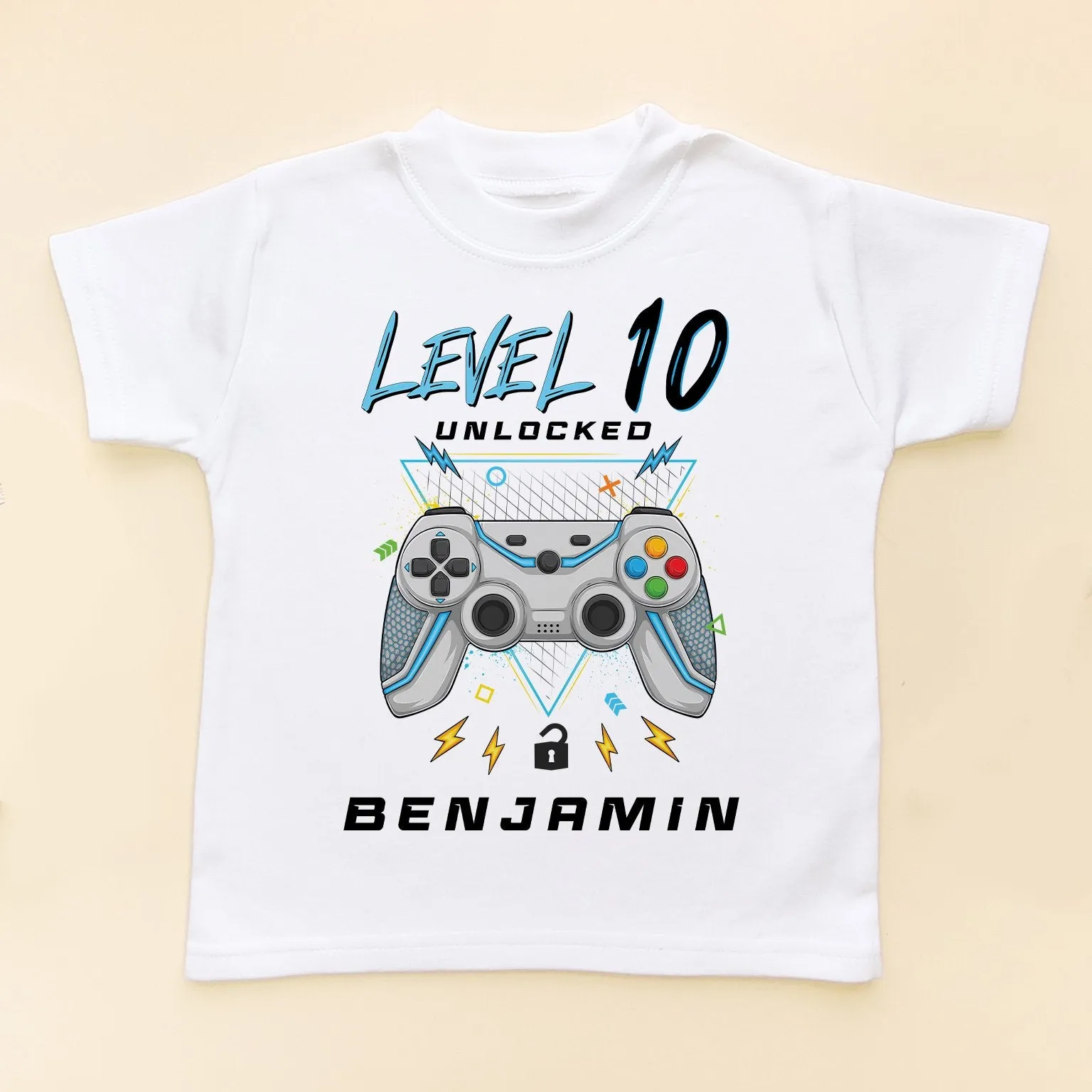 Level 10 Unlocked Gamer Birthday Personalised T Shirt