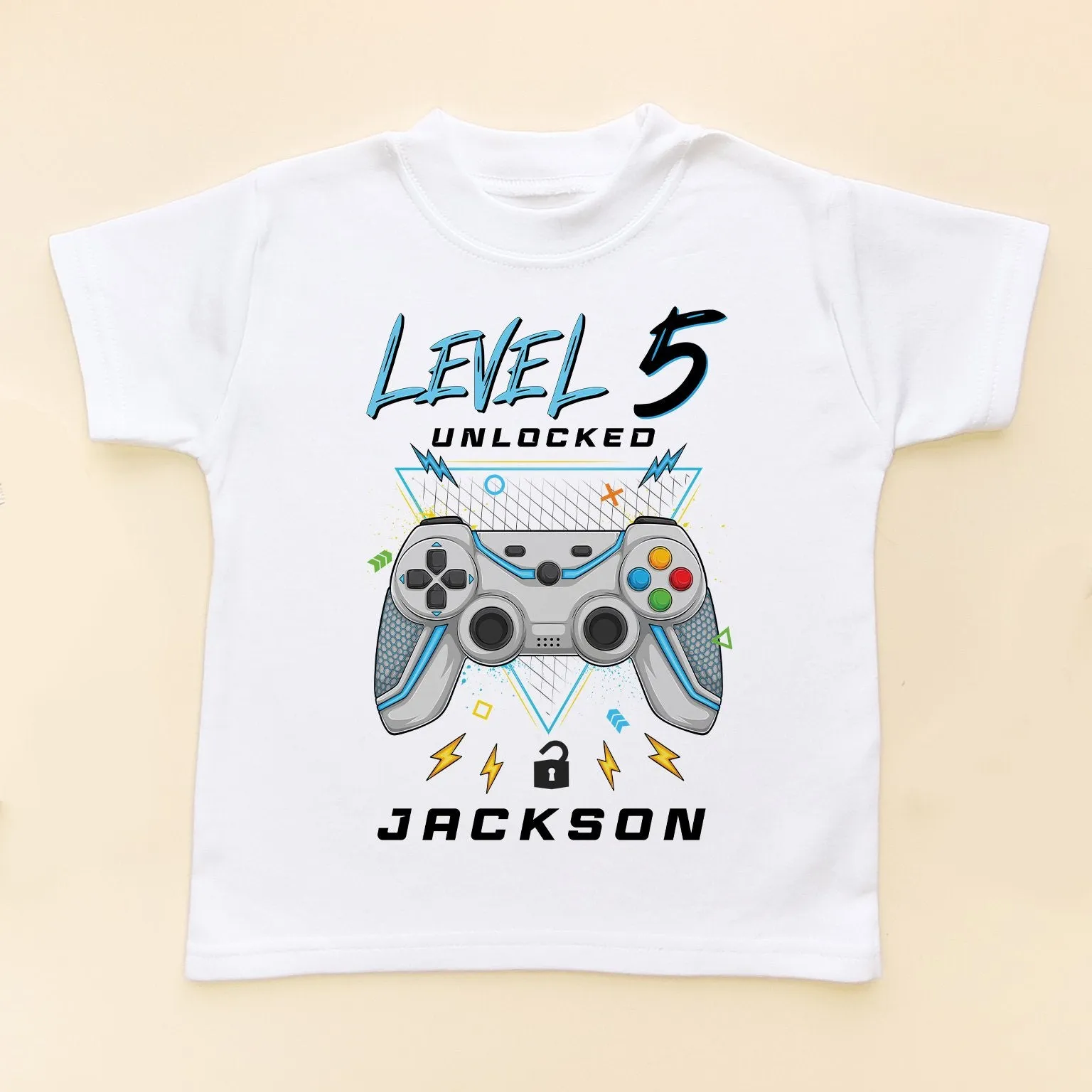 Level 5 Unlocked Gamer Birthday Personalised T Shirt