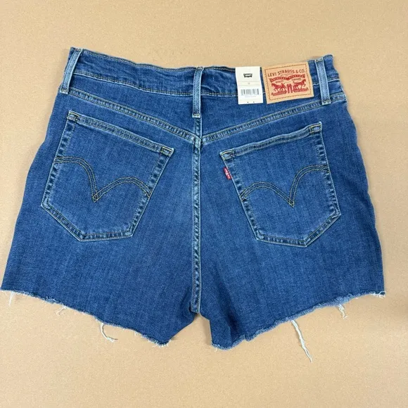 LEVIS HIGH RISE STRETCH DENIM SHORTS