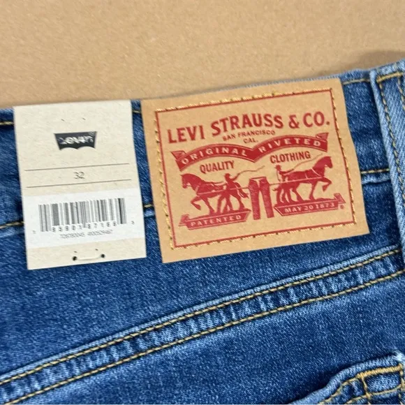 LEVIS HIGH RISE STRETCH DENIM SHORTS