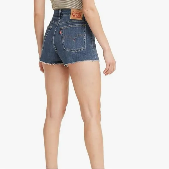 LEVIS HIGH RISE STRETCH DENIM SHORTS