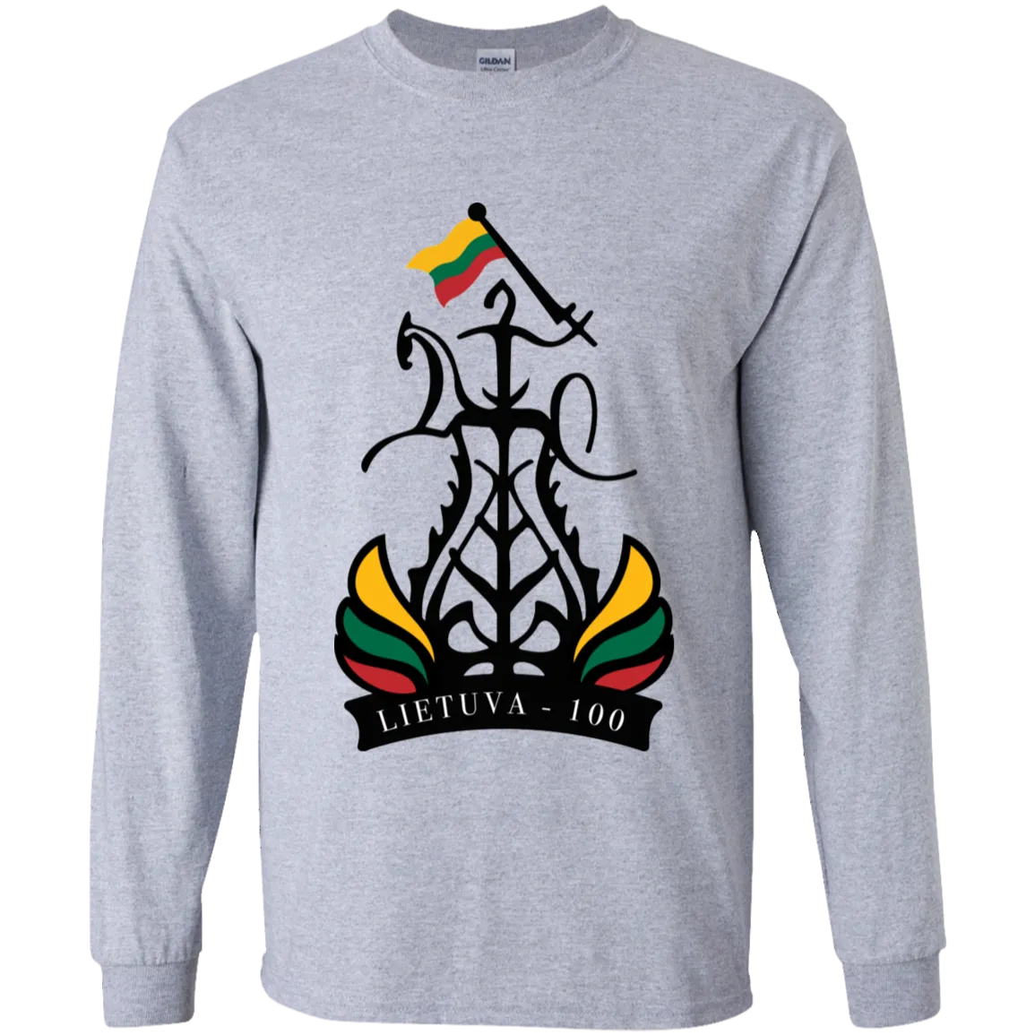Lietuva 100 Restored - Boys Youth Classic Long Sleeve T-Shirt