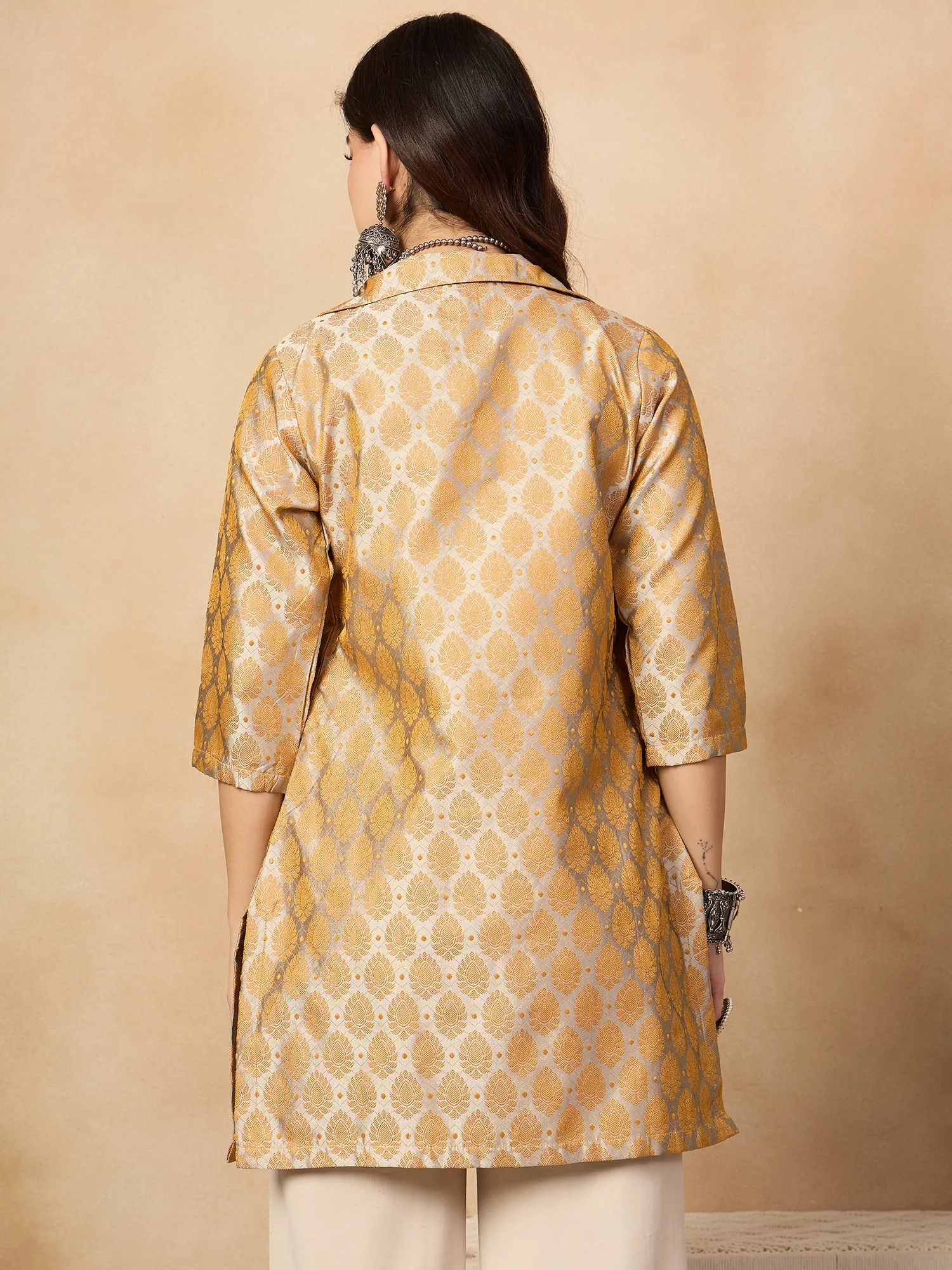Light Grey Jacquard Jacket
