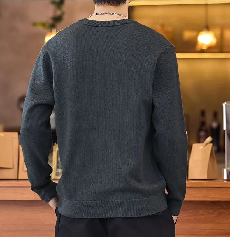 Lightweight High Street Men's Jumper with Label Detailing