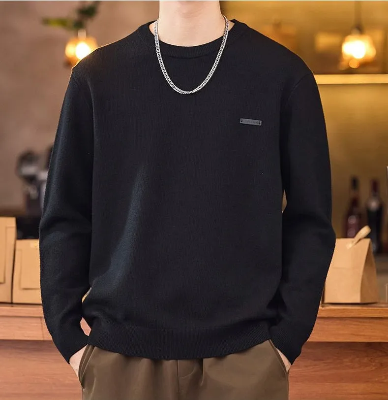 Lightweight High Street Men's Jumper with Label Detailing