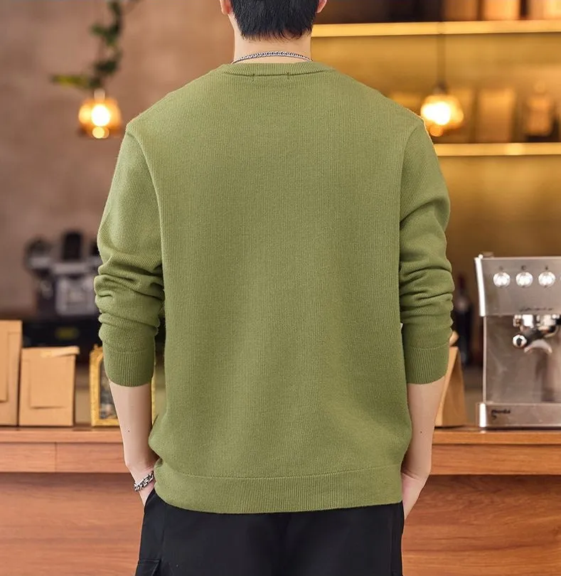 Lightweight High Street Men's Jumper with Label Detailing