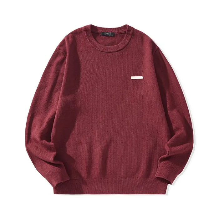 Lightweight High Street Men's Jumper with Label Detailing