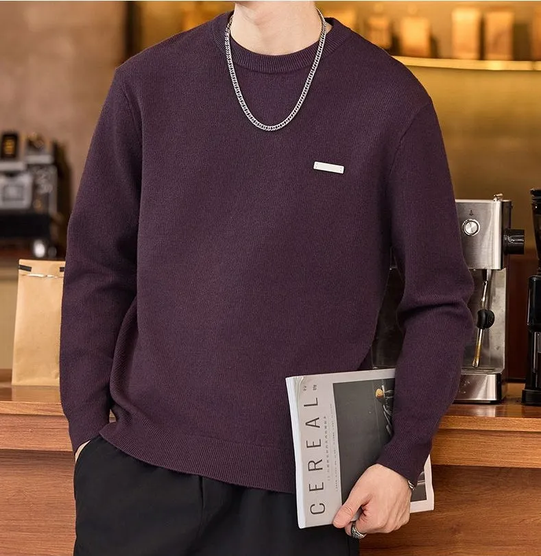 Lightweight High Street Men's Jumper with Label Detailing