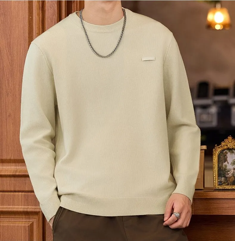 Lightweight High Street Men's Jumper with Label Detailing