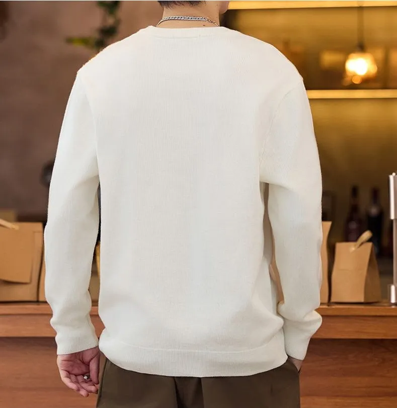 Lightweight High Street Men's Jumper with Label Detailing