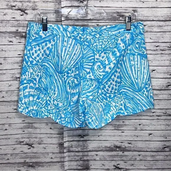 Lilly Pulitzer Palmita Stretch Shorts Sea Cups