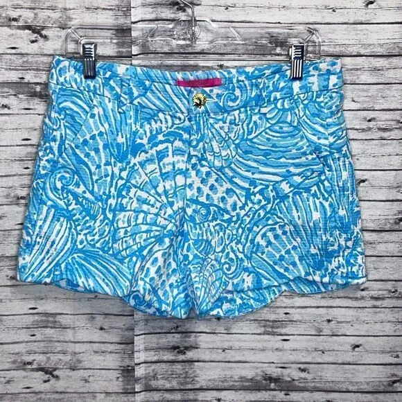 Lilly Pulitzer Palmita Stretch Shorts Sea Cups