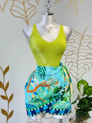 Lime Ribbed Tank Top