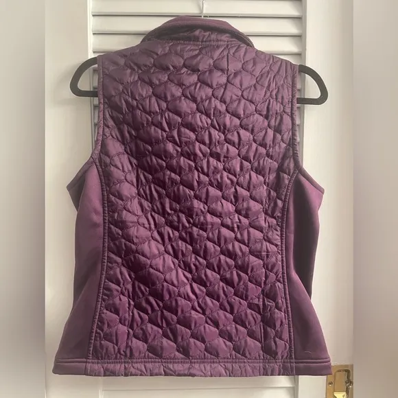 L.L. Bean Quilted Poof Vest In Purple. Size Small, Tailored for Flattering Fit