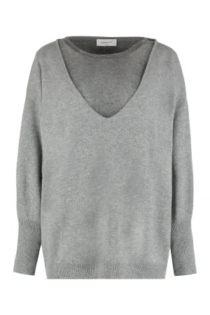 Long sleeve crew-neck sweater