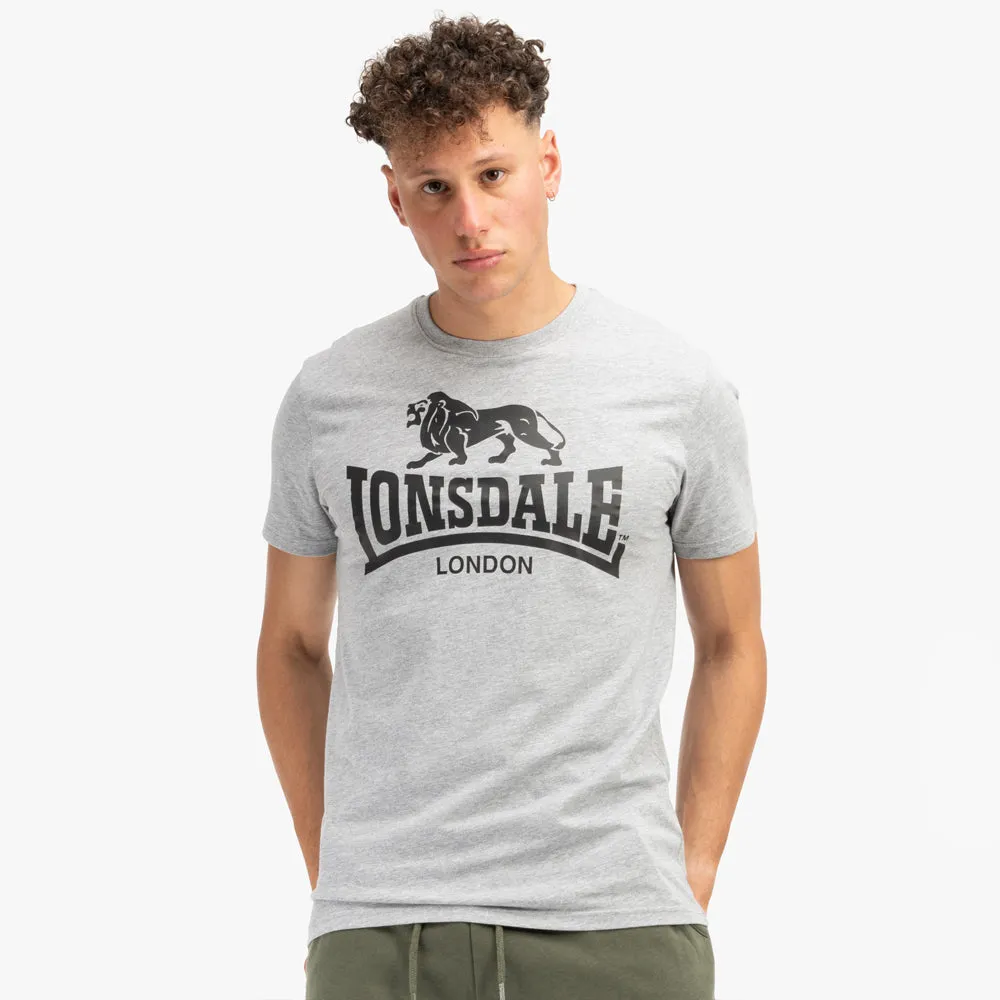 Lonsdale T-shirts Dubbelpak Loscoe Zwart/Grijs