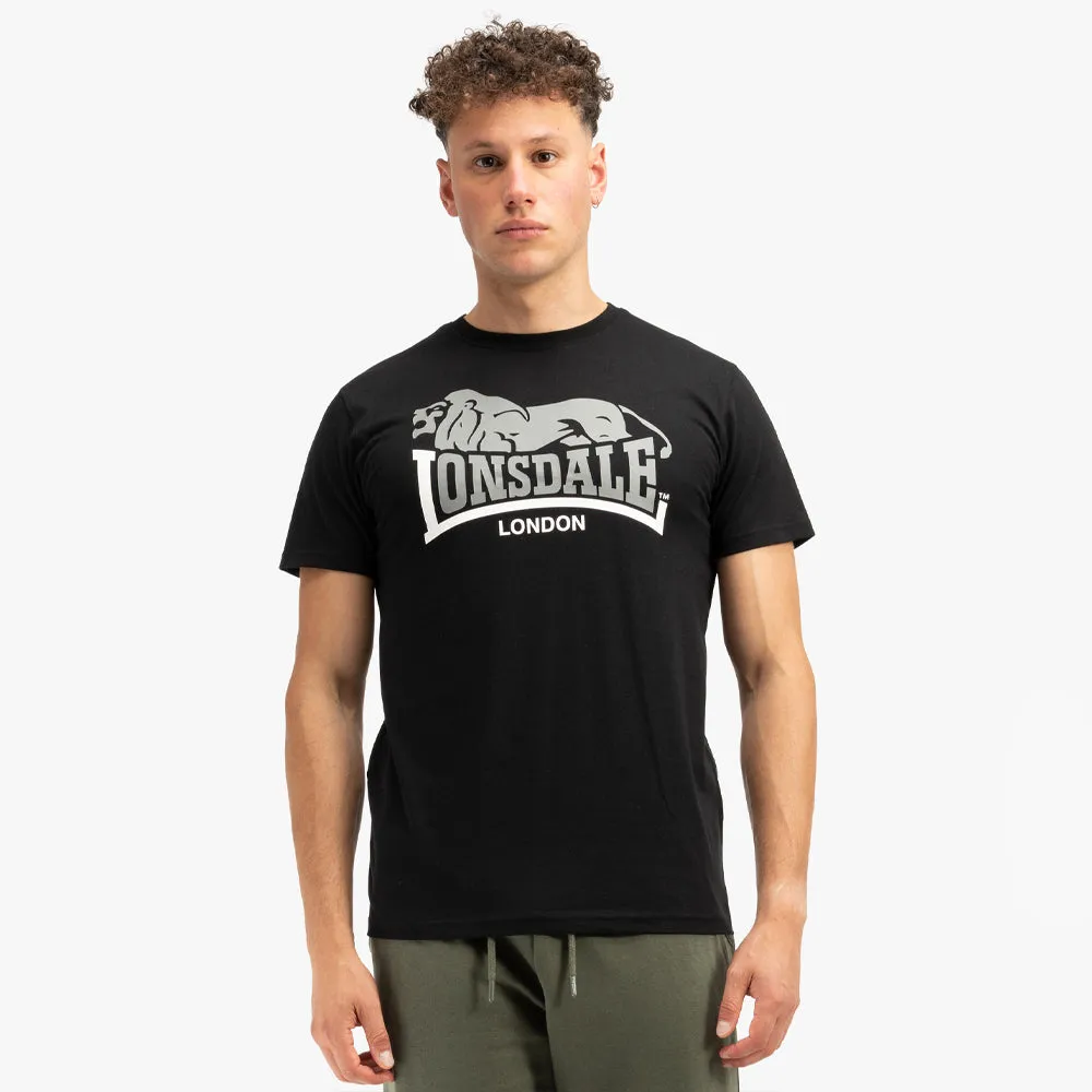 Lonsdale T-shirts Dubbelpak Loscoe Zwart/Grijs