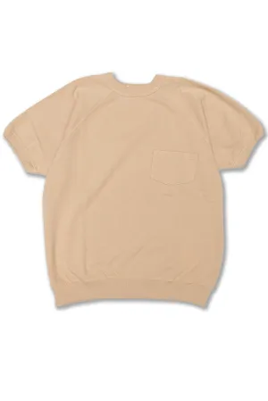 Loopwheeled Short Sleeves Pocket Sweater in Vintage Beige (Lot. 4085)
