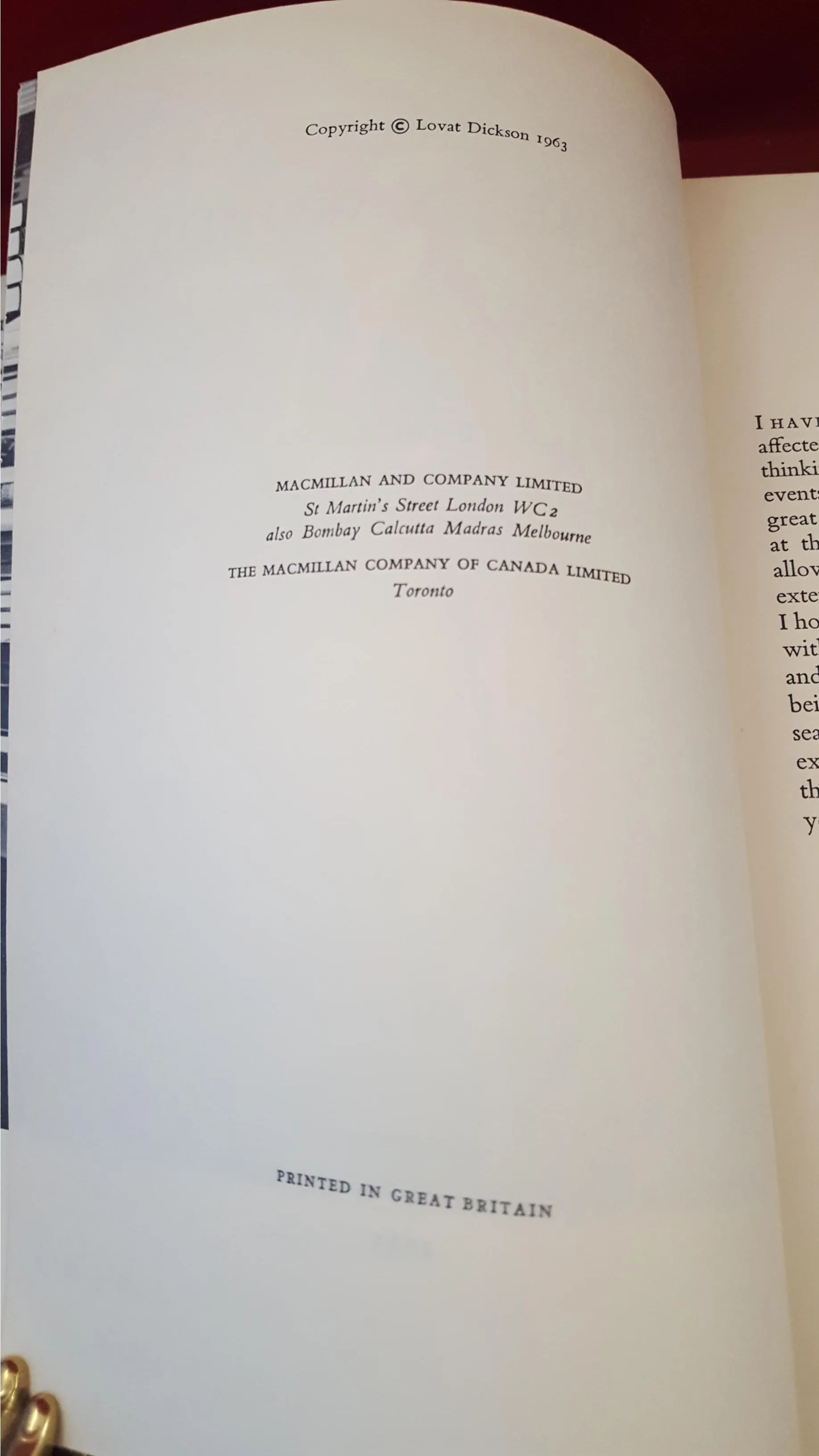 Lovat Dickson - The Ante-Room & The House Of Words, Macmillan, First, Signed, Letters