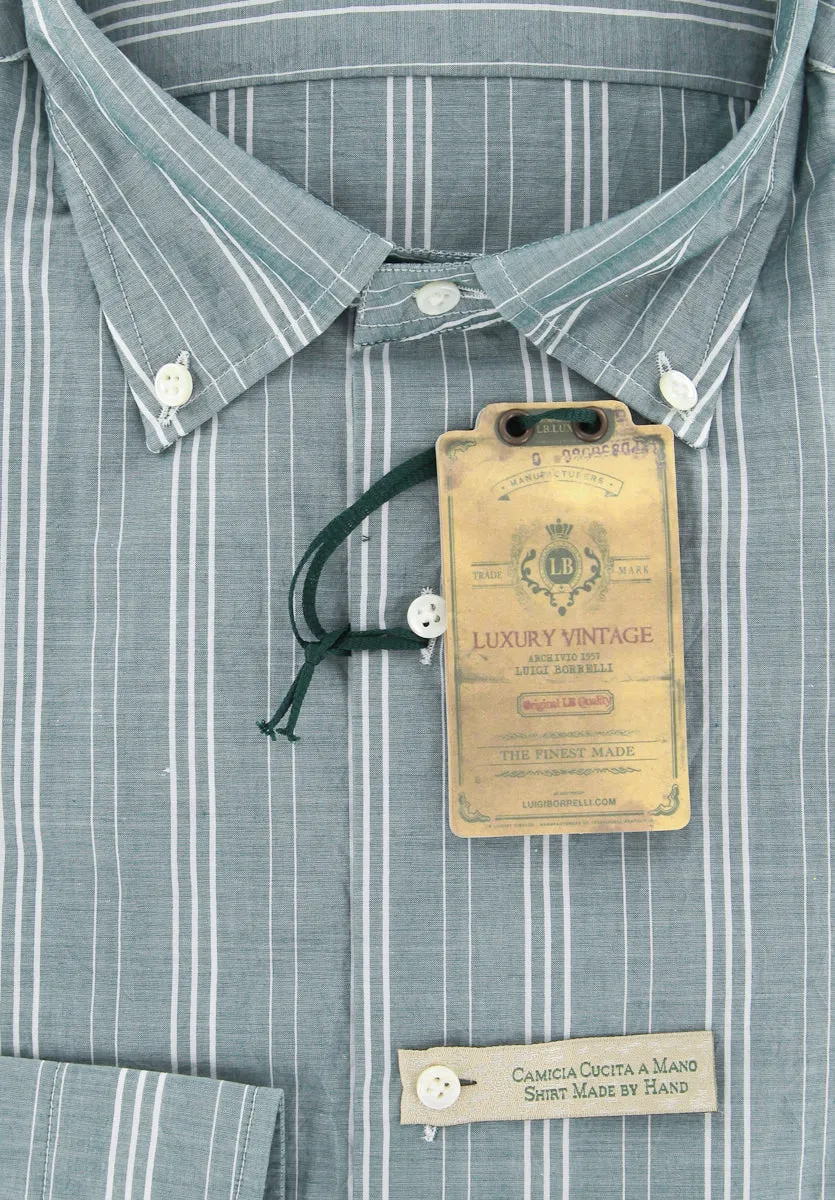 Luigi Borrelli Green Shirt - 15.5 US / 39 EU