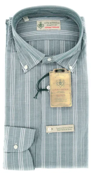Luigi Borrelli Green Shirt - 15.5 US / 39 EU