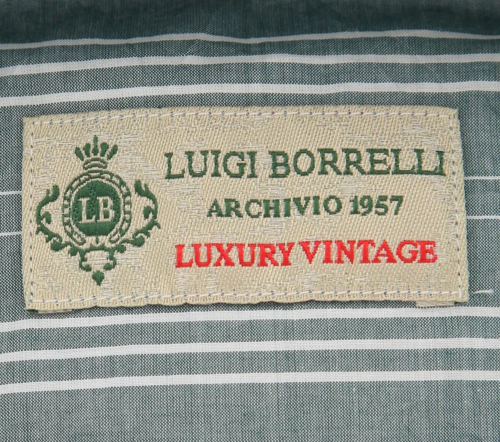 Luigi Borrelli Green Shirt - 15.5 US / 39 EU