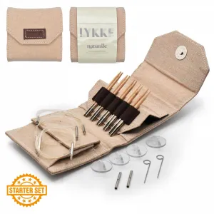 Lykke Naturale Case/Birchwood Needle Interchangeable Knitting Needle Set - 3.5 inch Needles