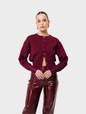 Manhattan Cardigan - Crimson