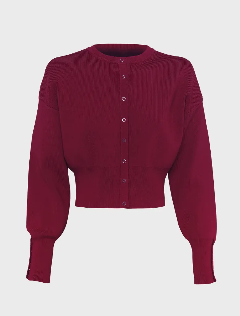 Manhattan Cardigan - Crimson