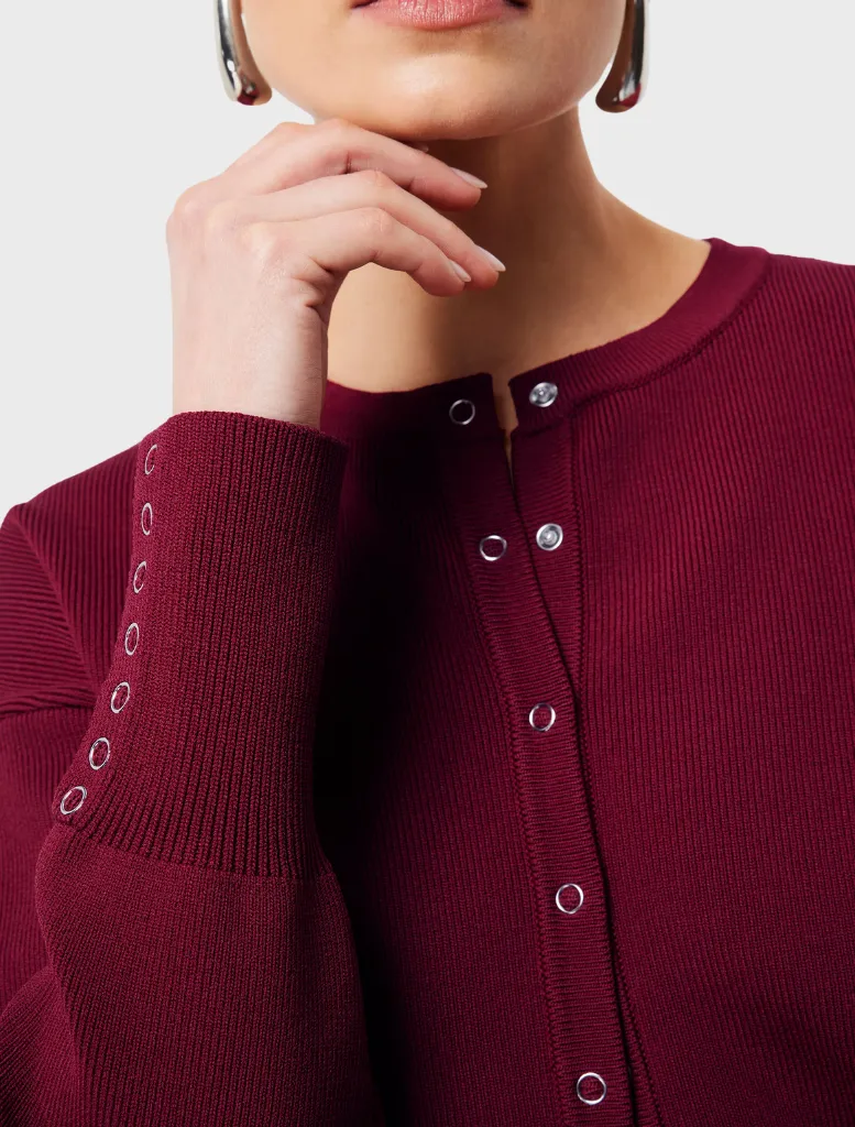 Manhattan Cardigan - Crimson