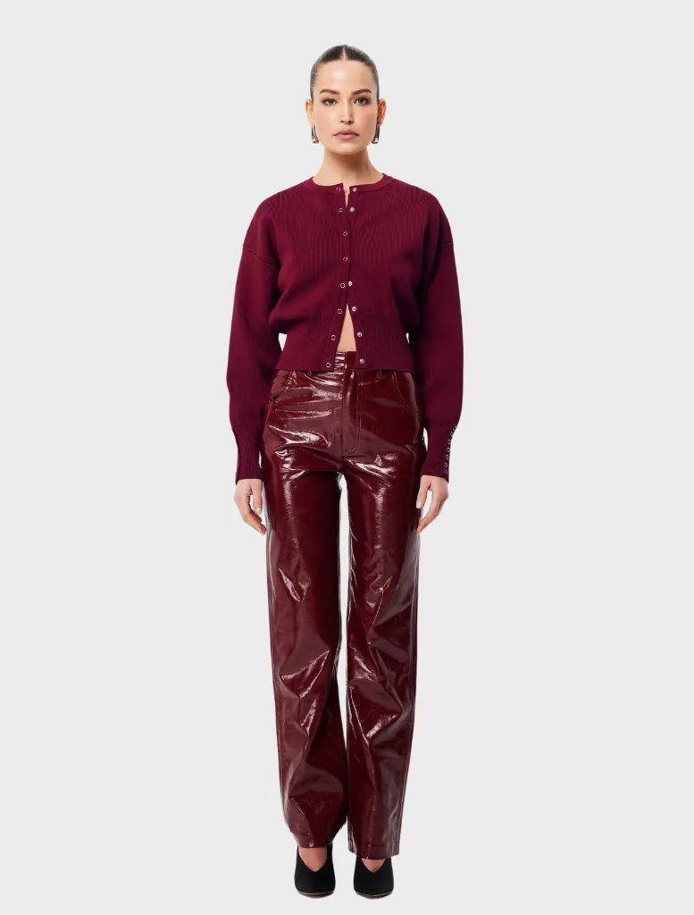 Manhattan Cardigan - Crimson