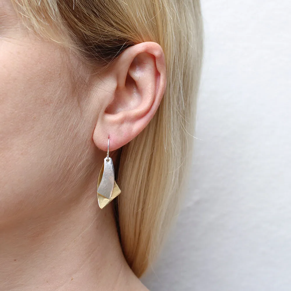 Medium Layered Swoops Wire Earring