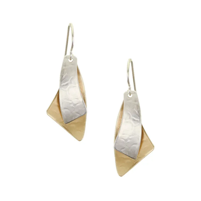 Medium Layered Swoops Wire Earring