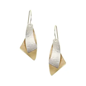 Medium Layered Swoops Wire Earring