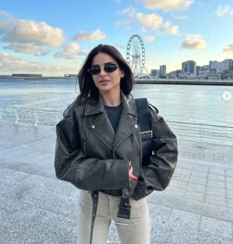 Melugrace leather jacket women