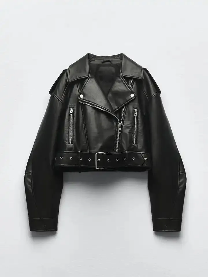 Melugrace leather jacket women