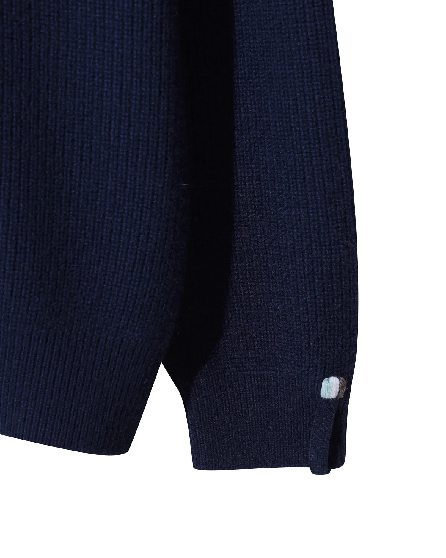 Men Ribbed Half-Zip Sweater