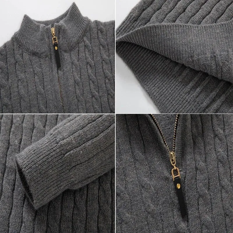 Men Zipper Classic Sweaters