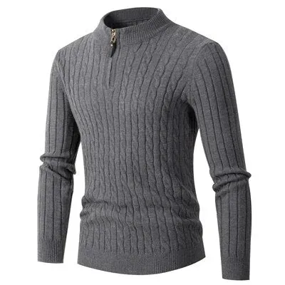 Men Zipper Classic Sweaters