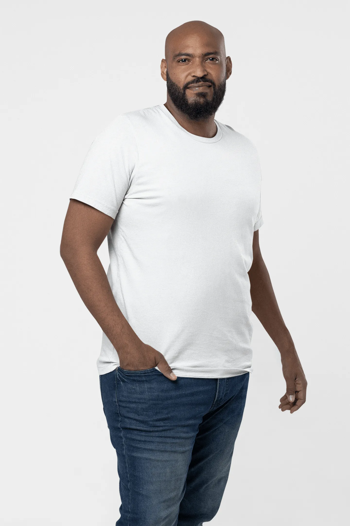 Men's Big & Tall Crew Neck T-Shirt - White