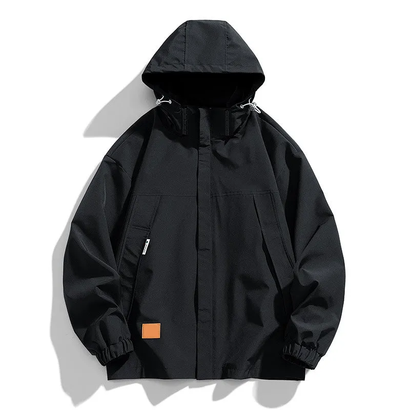 Men's Casual Warm Zip-Up Hooded Jacket