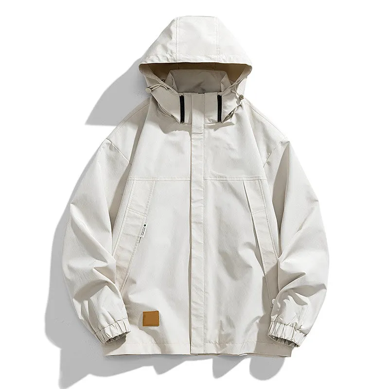Men's Casual Warm Zip-Up Hooded Jacket