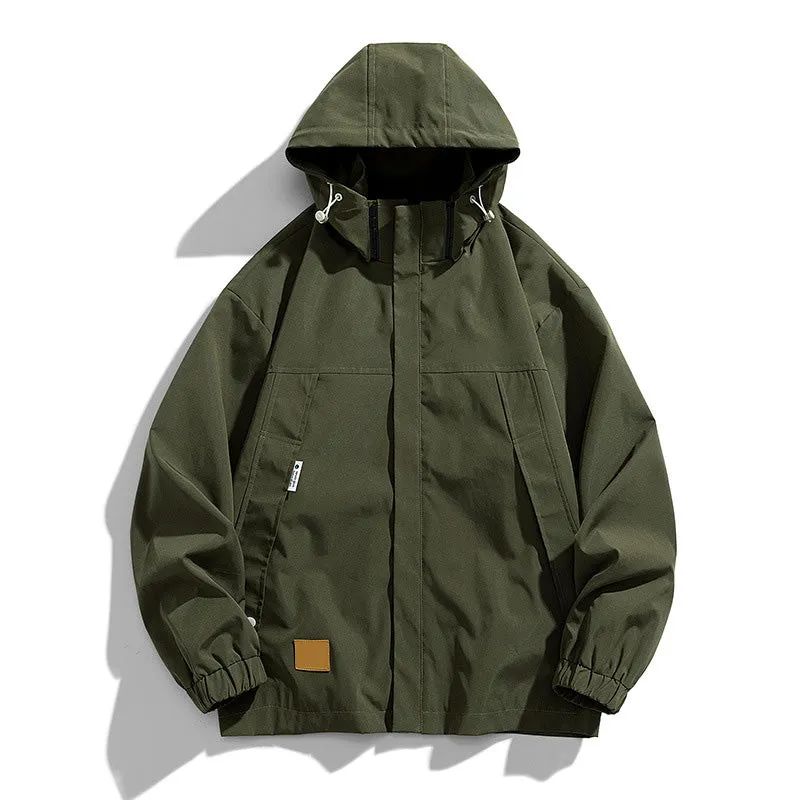Men's Casual Warm Zip-Up Hooded Jacket