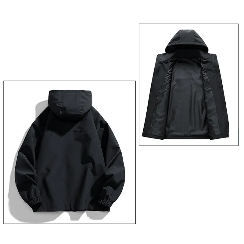Men's Casual Warm Zip-Up Hooded Jacket