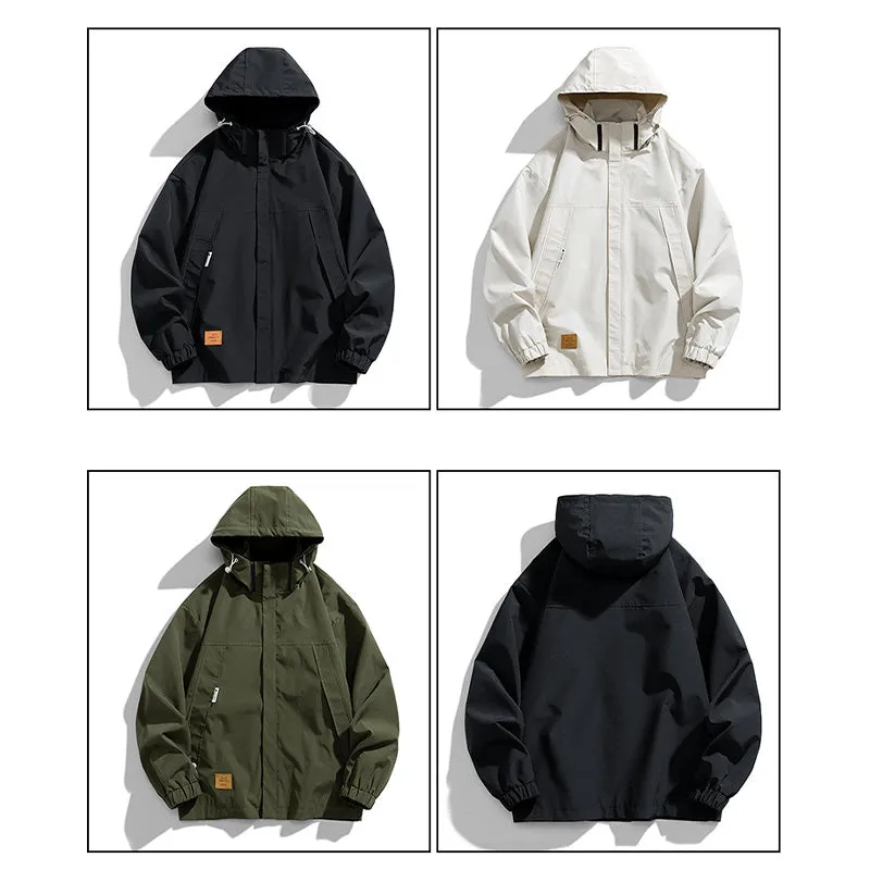 Men's Casual Warm Zip-Up Hooded Jacket