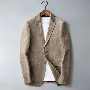 Men's cord blazer - tailored jacket for versatile wear in casual or office settings